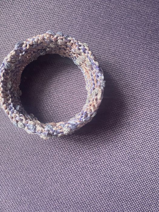 Bransoletka dziergana ręcznie robiona