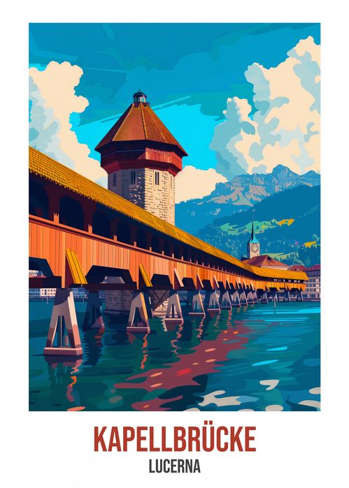 Plakat 50x70cm Kapellbrcke