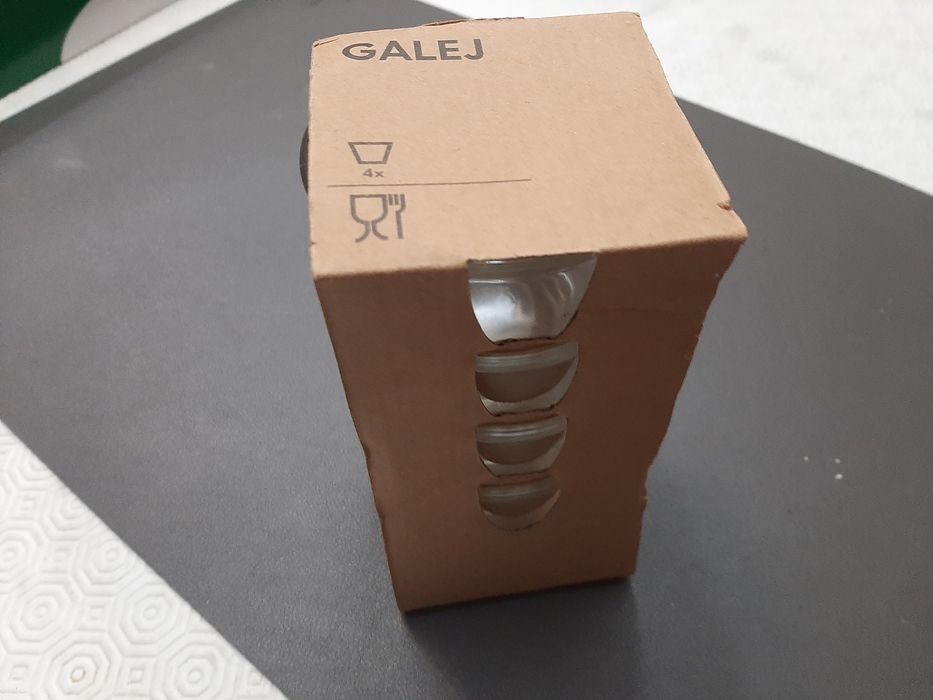 Conjunto de 5 porta velas, Ikea, em vidro