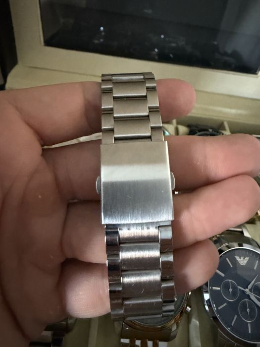 Relógio Armani Prateado com mostrador em Branco