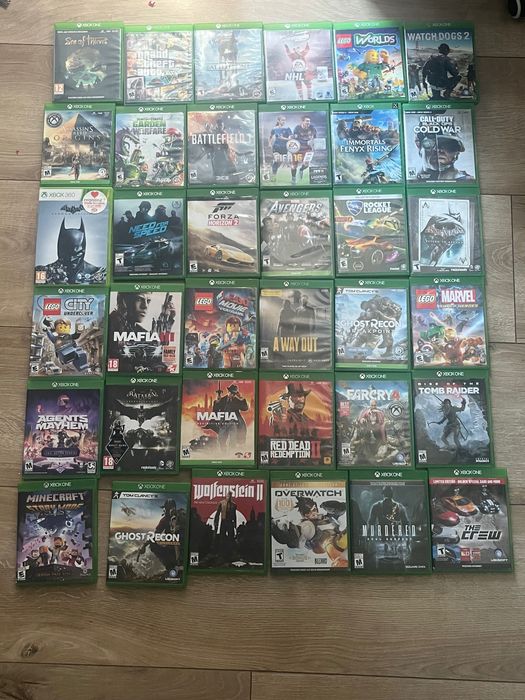 Gry na Xbox one -wszystkie gry są w świetnym stanie