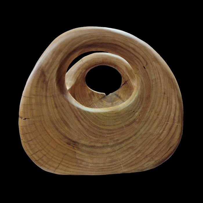 Escultura - Cesta de madeira + gamela