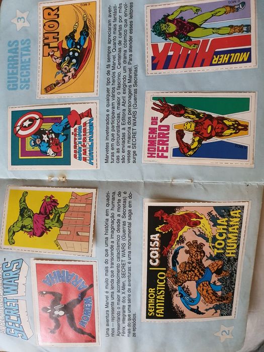 Caderneta Secret Wars RARA COMPLETA 1986