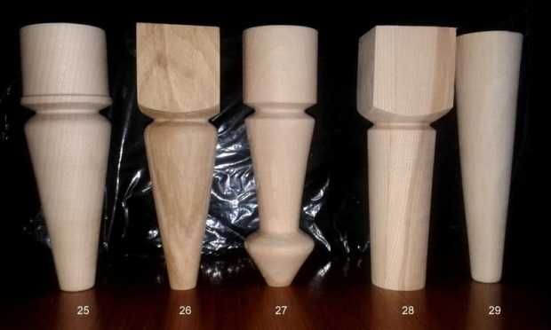 Nogi Stożek drewniane Nogi do stołu Ludwik