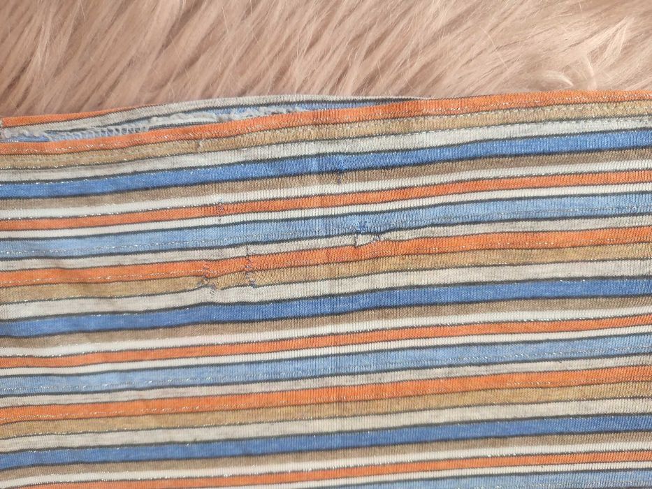 Bluzka dziewczęca w paski bez rękawów kolorowa