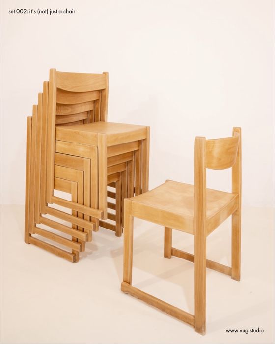 Komplet 6 krzeseł skandynawskich jak Orchestra Chair Frama