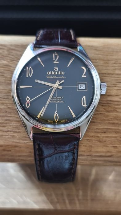 Zegarek męski vintage - Atlantic czarny