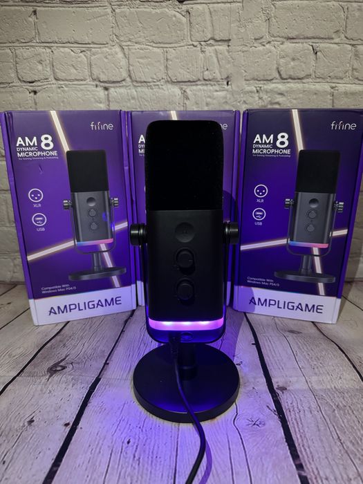 Fifine AM8 Мікрофон студійний динамічний, геймінг
