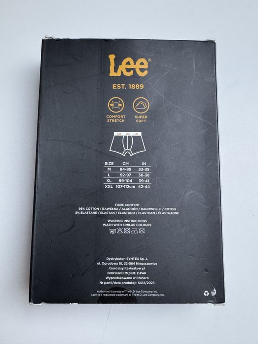 2-pak bokserki Lee nowe M