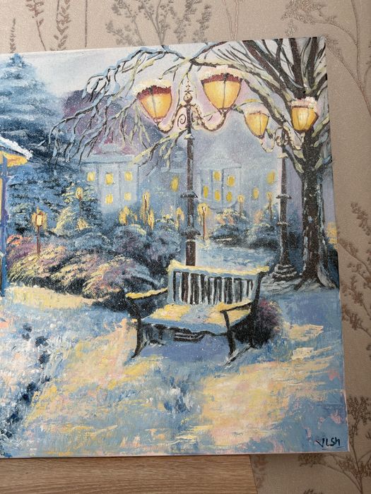 Картина олією «Зимова казка» | Зимовий пейзаж | 50×70 см