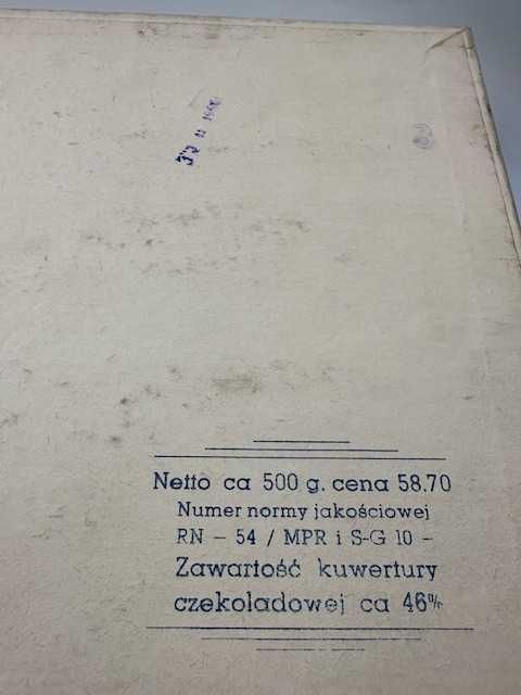 Wedel 22 lipca pudełko kolekcjonerskie po czekoladkach 1966 r mieczyki