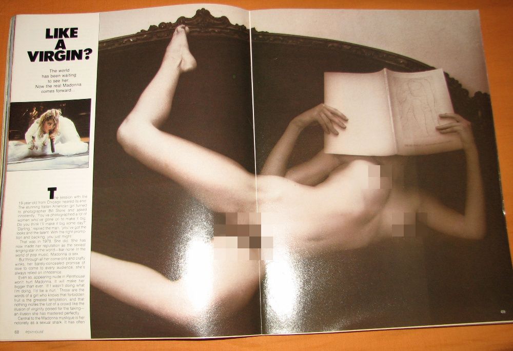 MADONNA, revistas Playboy e Penthouse