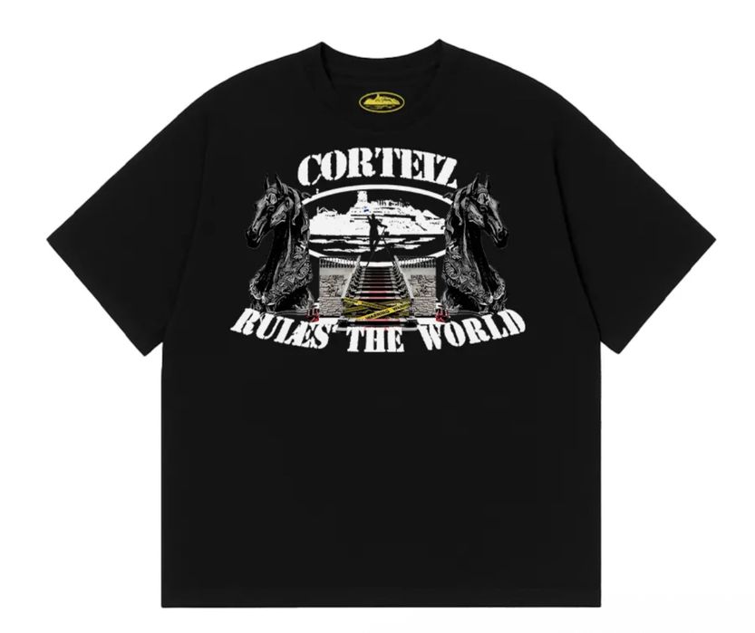 Футболки Corteiz Logo унисекс кортеиз черные белые Новинки тишка