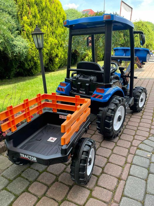 NOWA Koparka na akumulator DUŻY Traktor z przyczepą dla dzieci 400W