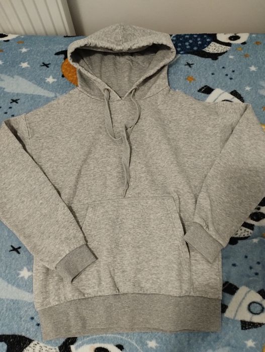 Sinsay szara bluza z kapturem