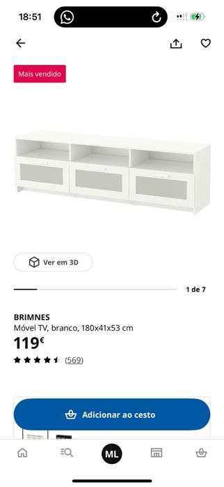 Movel TV Brimmes Ikea