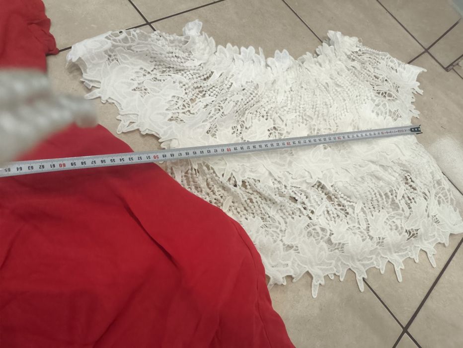 Zestaw ubrań sukienka bluzka elegancka koronka haft 40 L