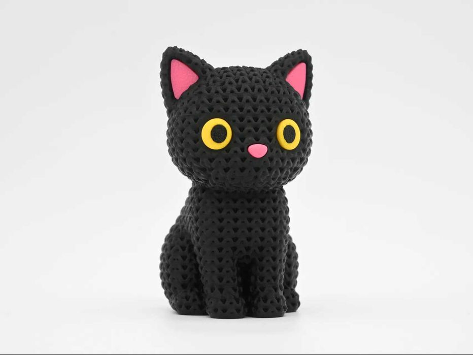 Bonecos 3D Halloween (efeito tricô) — Fantasma, Morcego, Gato Preto.