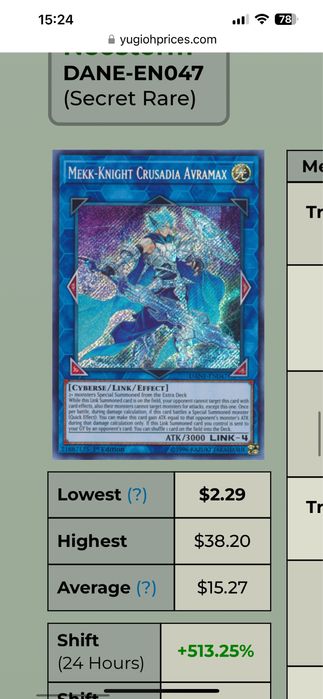 Mekk-Knight Crusadia Avramax ( Holo ) - Yugioh card
