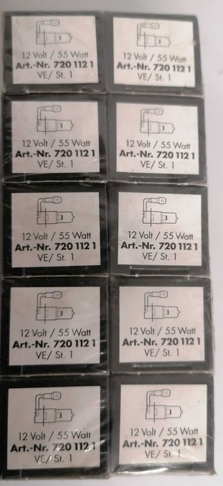 Lampadas 12v , 55w,  mod 720 111/112/114,  o lote todo por 20€