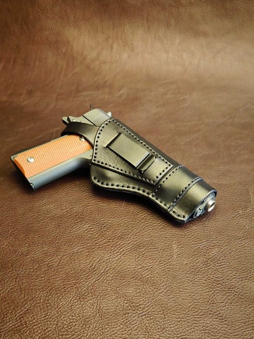 Шкіряна кобура для Colt M1911 A1 зі скобою, кобура Colt M1911, Кольт, оперативна кобура для пістолету Colt
