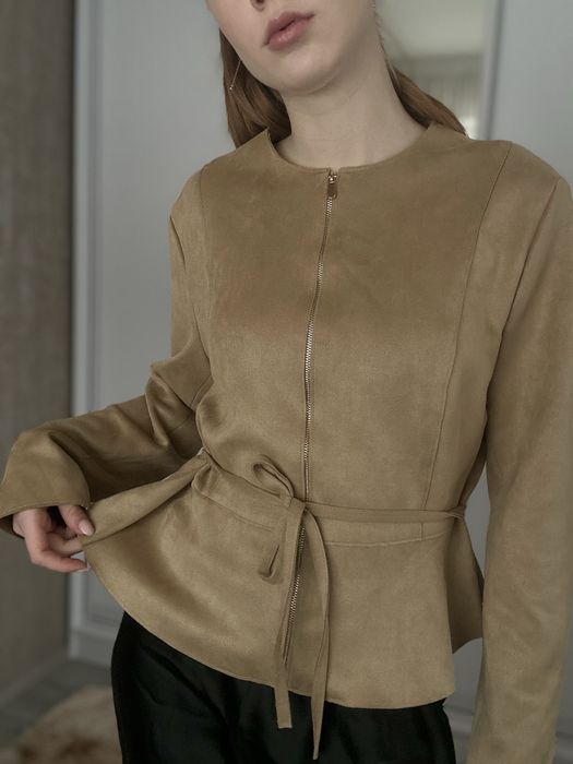 Рудий жакет ZARA , еко-замша