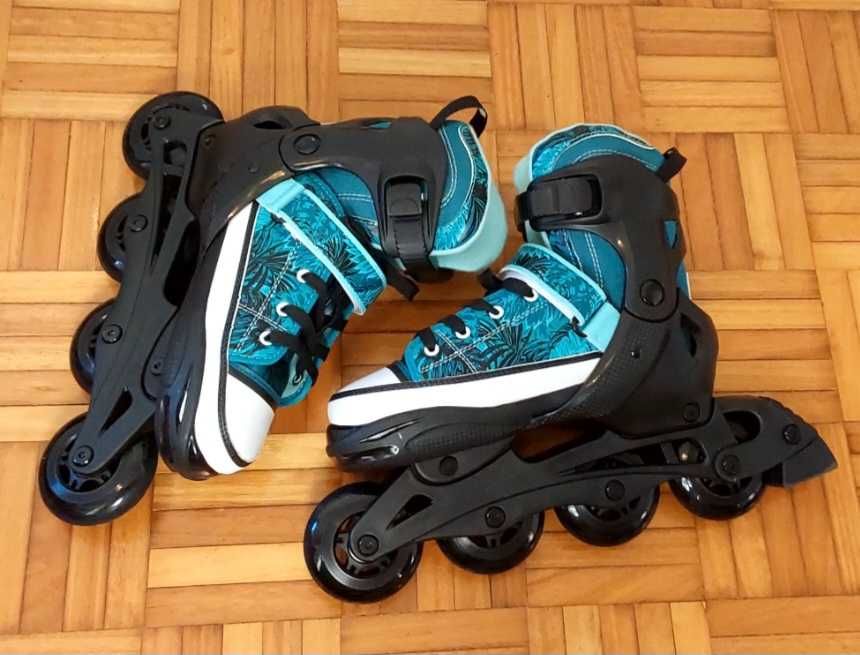 Patins em linha em ótimo estado (utilizados 2 vezes)!
