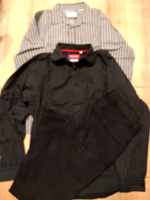 Zestaw chłopięcy 158 - 164 cm dżinsy,spodnie dresowe, koszule