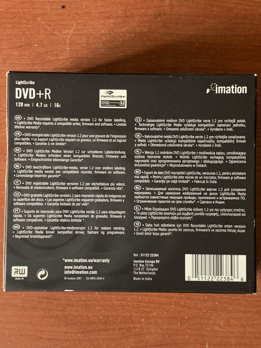 Imation DVD+R Lightscribe 5-pack64752174411266122