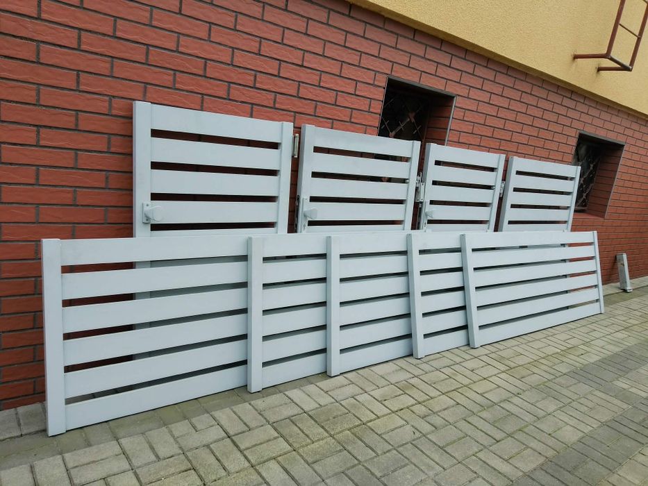 Zestaw ogrodzenie brama furtki aluminium