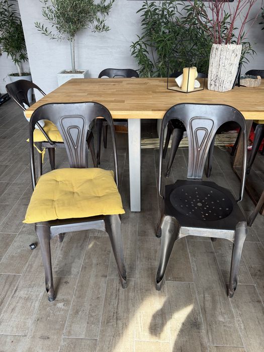 Krzesla stalowe loftowe noweczesne loft 8 sztuk
