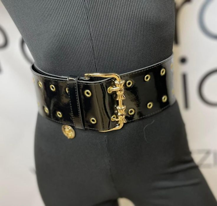 Elegancki pasek złota klamra paparazzi