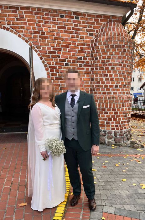 Suknia slubna gladka prosta mia lavi 2201