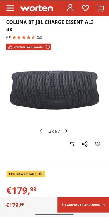Jbl charge essential 3se (modelo novo)