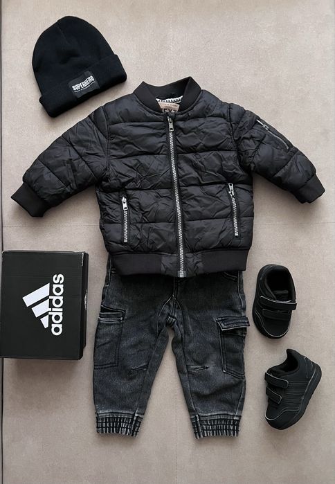 Кросівки adidas 20р, куртка next та шапка