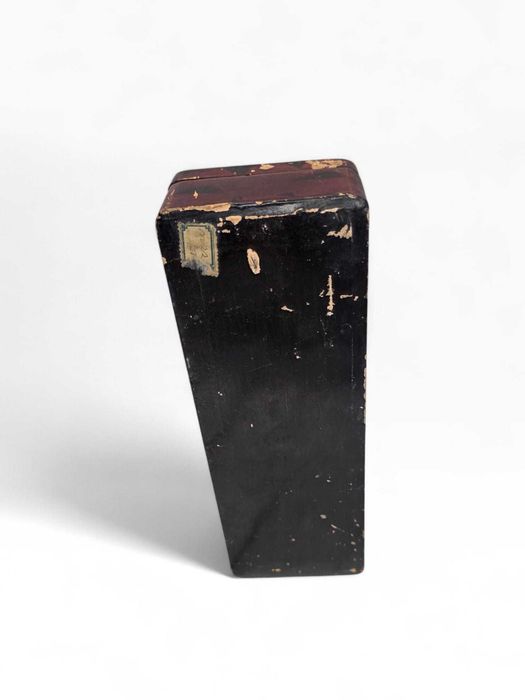 Caixa Japonesa Lacada Antiga – Floral Dourado – Com Fecho – 24,5 cm