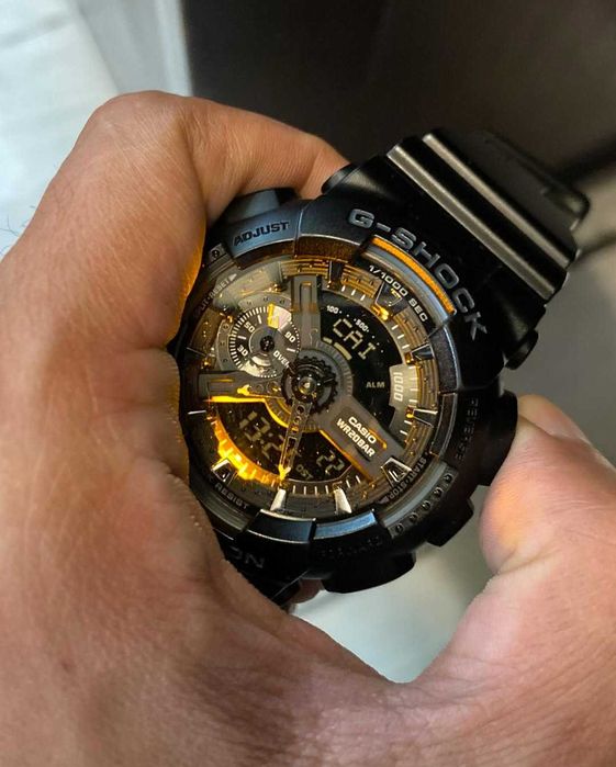 Чоловічий годинник Casio G-Shock GA - 110-1B Оригінальний. Ідеал стан!
