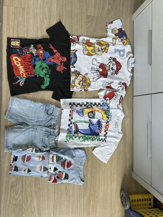 Paka dla chłopca r 110/116 bdb stan zara hm bluza spodnie koszulka