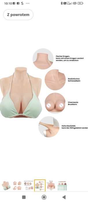 TEAYUYIM mis.D Silikonowe Formy Piersi Realistyczne Płyty Piersi Prote