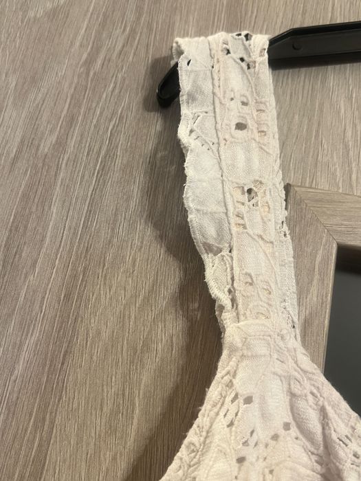 Bluzka na ramiączkach biała, koronkowa Per Una 40-42