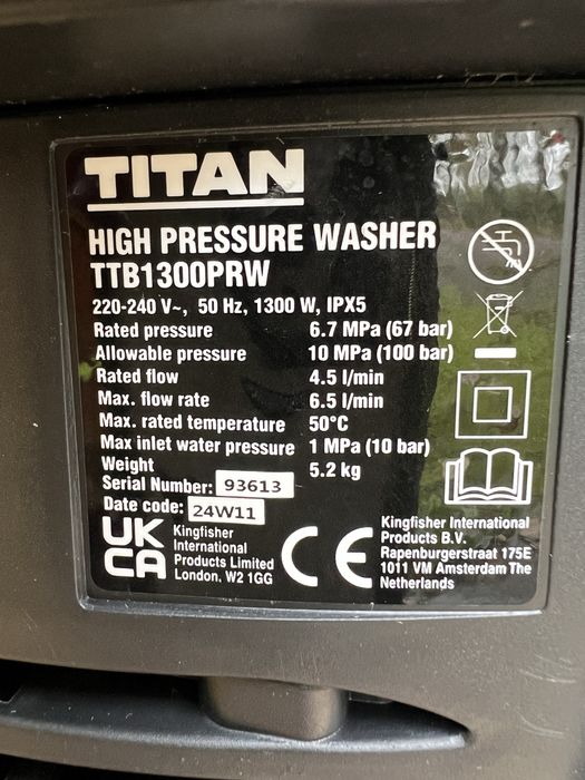 Мийка високого тиску TITAN керхер тітан Англія