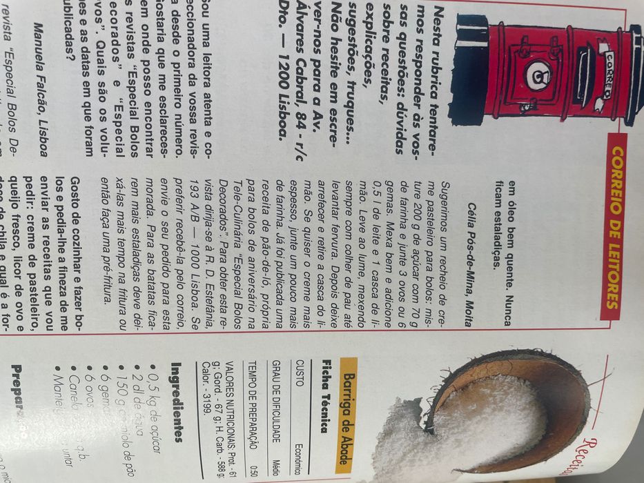 Tele culinária e Doçaria 1992 Volume 6 &. 7