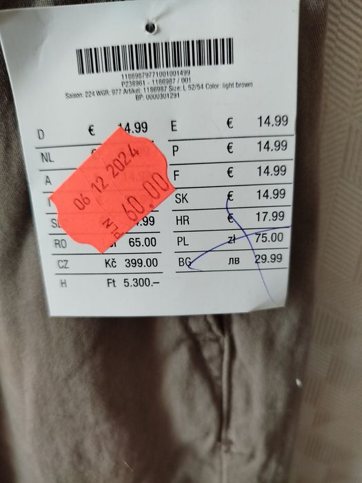 Nowe spodnie męskie rozmiar L