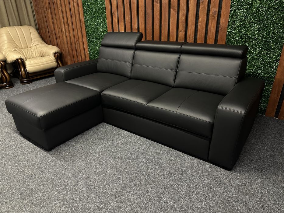 Новий кутовий диван з натуральної шкіри. Кожаный уголок. Німеччина