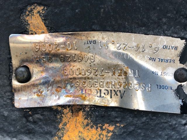 Terex RT 230 USED AXLES COMPLET komplet osi do dźwigu terenowego