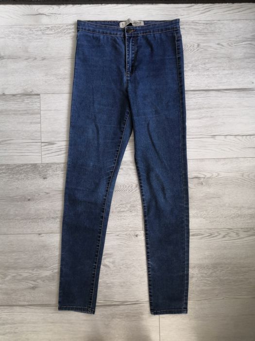 Denim co elastyczne spodnie dżinsy jeansy wysoki stan.