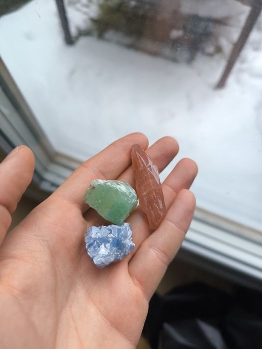 Zestaw 3 kalcytów minerały