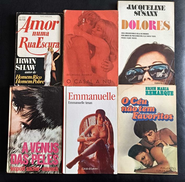 8 Livros Desmond Harris, Emanuelle A., Casanova, Harold Robbins,Outros