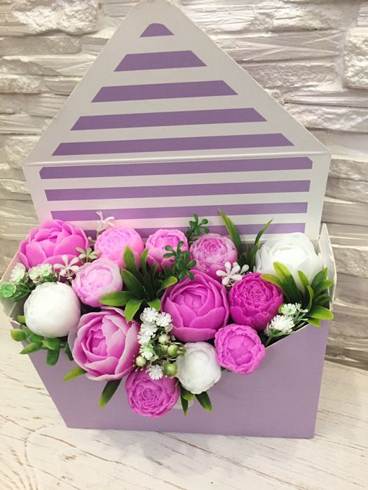 Букеты из натурального мила ручной работы