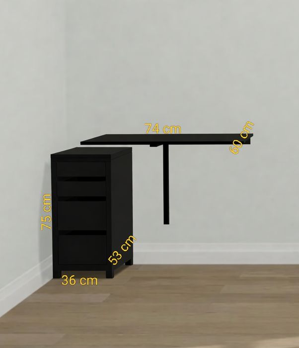 Mesa rebatível + gavetas